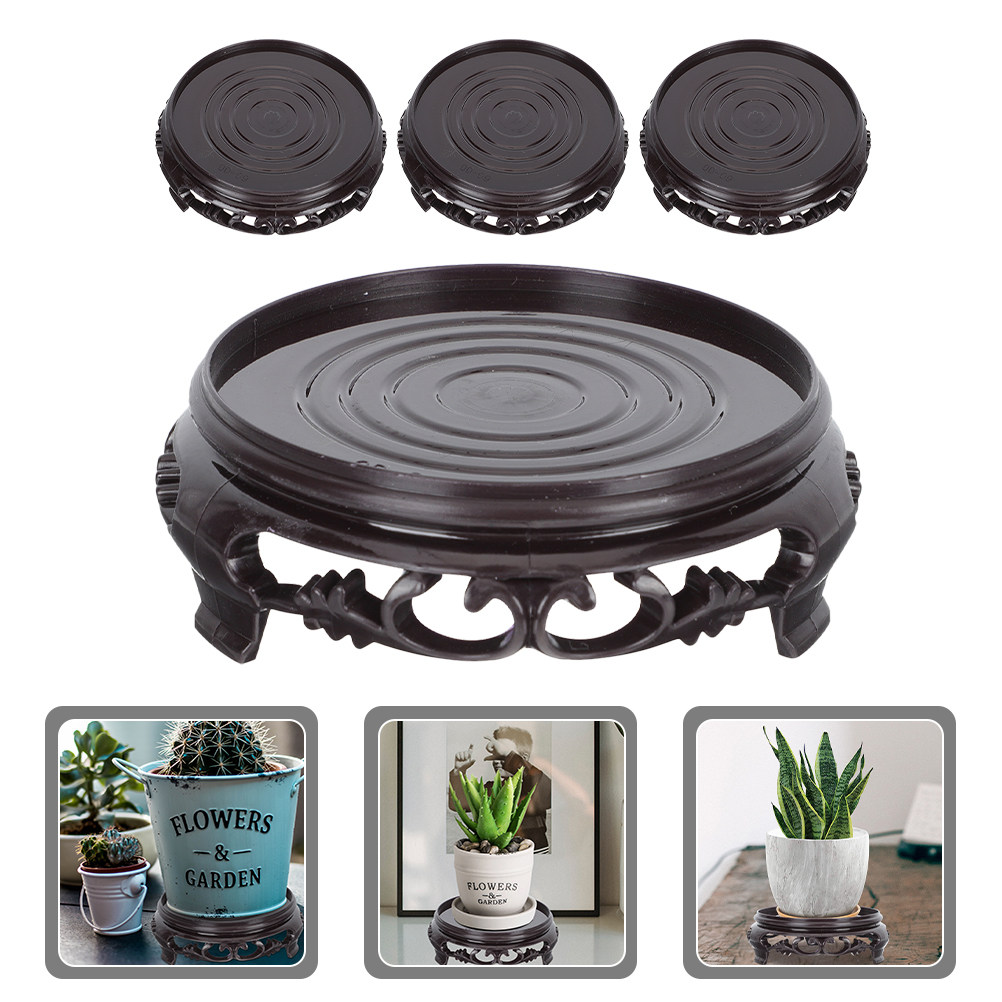 Bonsai Garden Display - 4Pcs Plastic Plant Pot Riser Sturdy