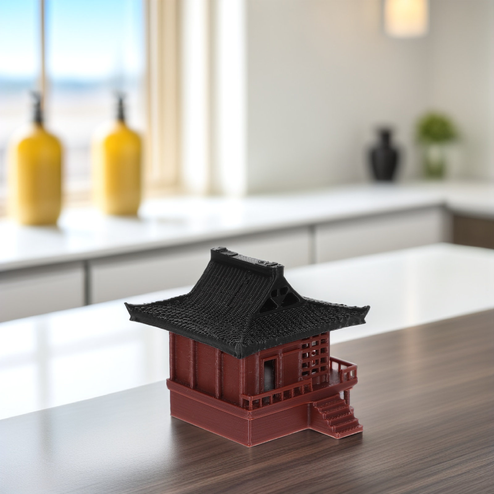 Miniature Chinese Style Pavili - Bonsai Garden With Sand ulasan dan harga