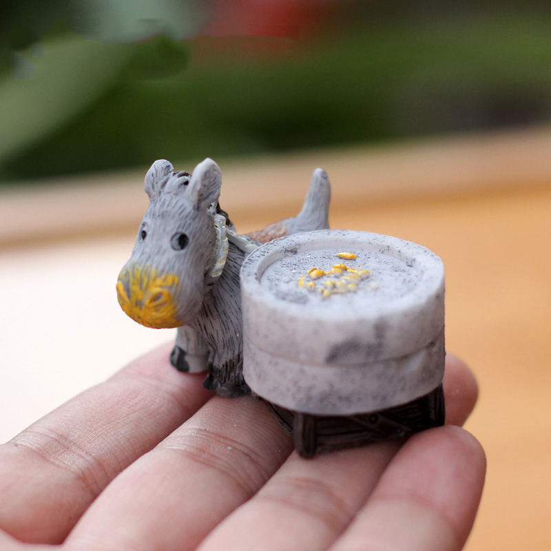 Animal Figurines Mini Donkey P - Japan Bonsai Garden ulasan dan harga