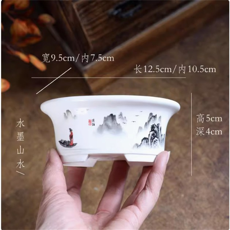 Porcelain White Oval Bonsai Po - Bonsai Repotting Mat ulasan dan harga