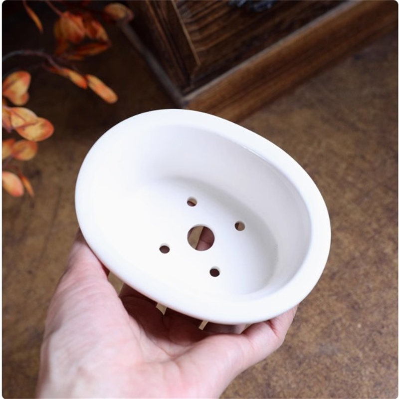 Porcelain White Oval Bonsai Po - Bonsai Repotting Mat ulasan dan harga