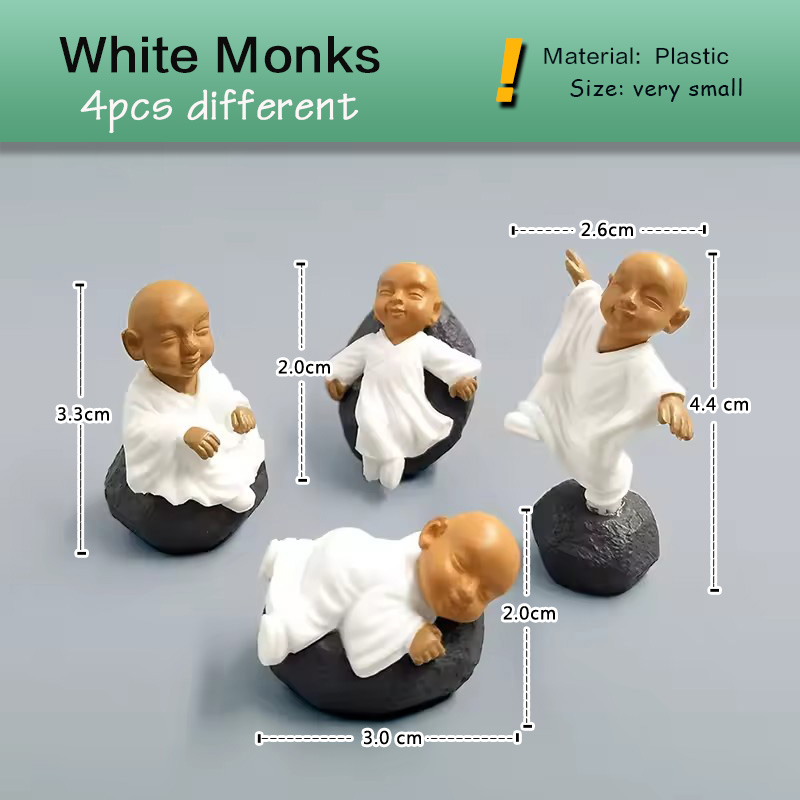 4pcs Chinese Kongfu Monk Minia - Japan Bonsai Garden ulasan dan harga