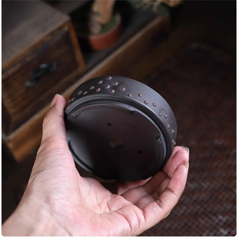 Ceramic Round Bonsai Pot, Drum - Bonsai Garden With Sand ulasan dan harga