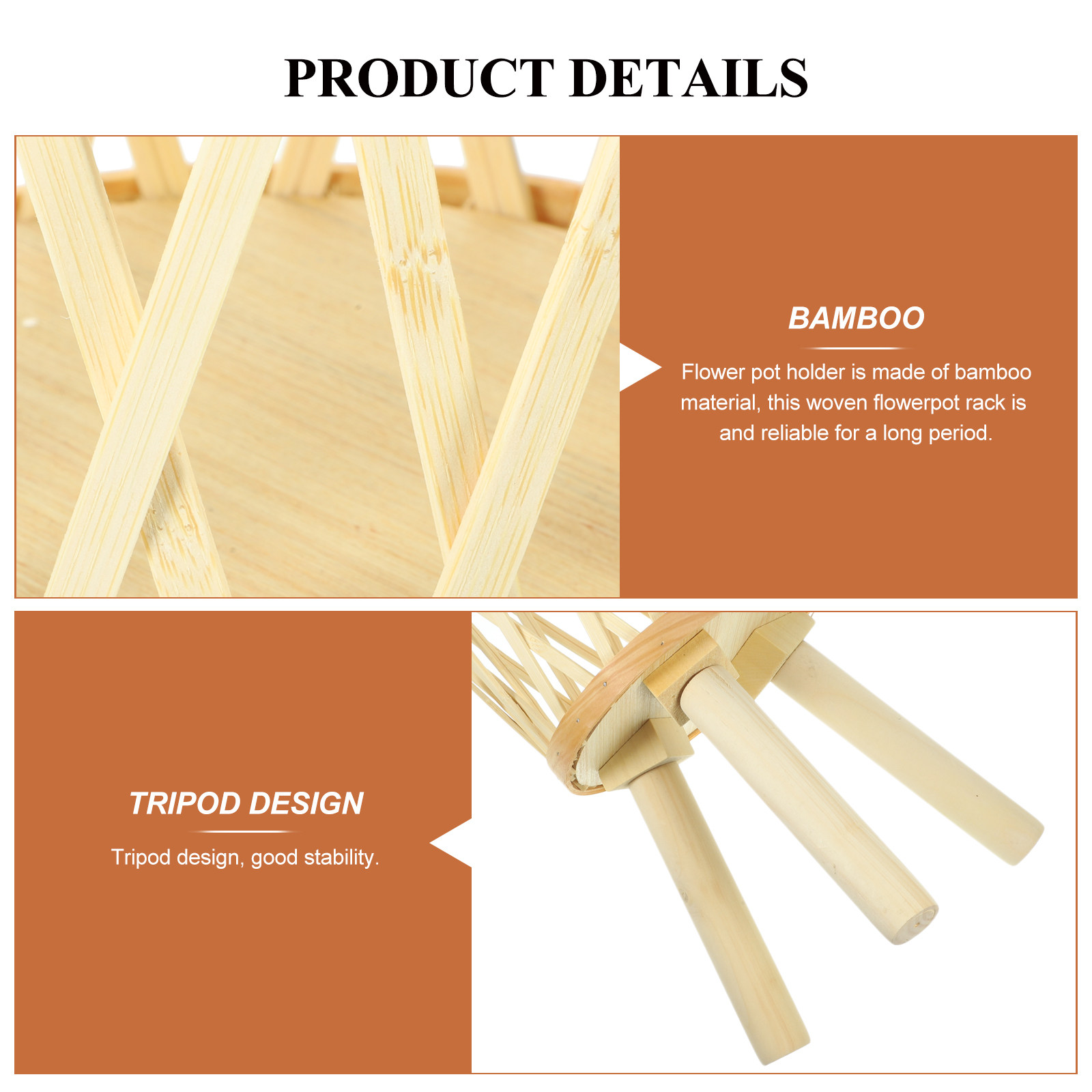 Bamboo Woven Plant Pot Rack Tr - Bonsai Garden Display ulasan dan harga
