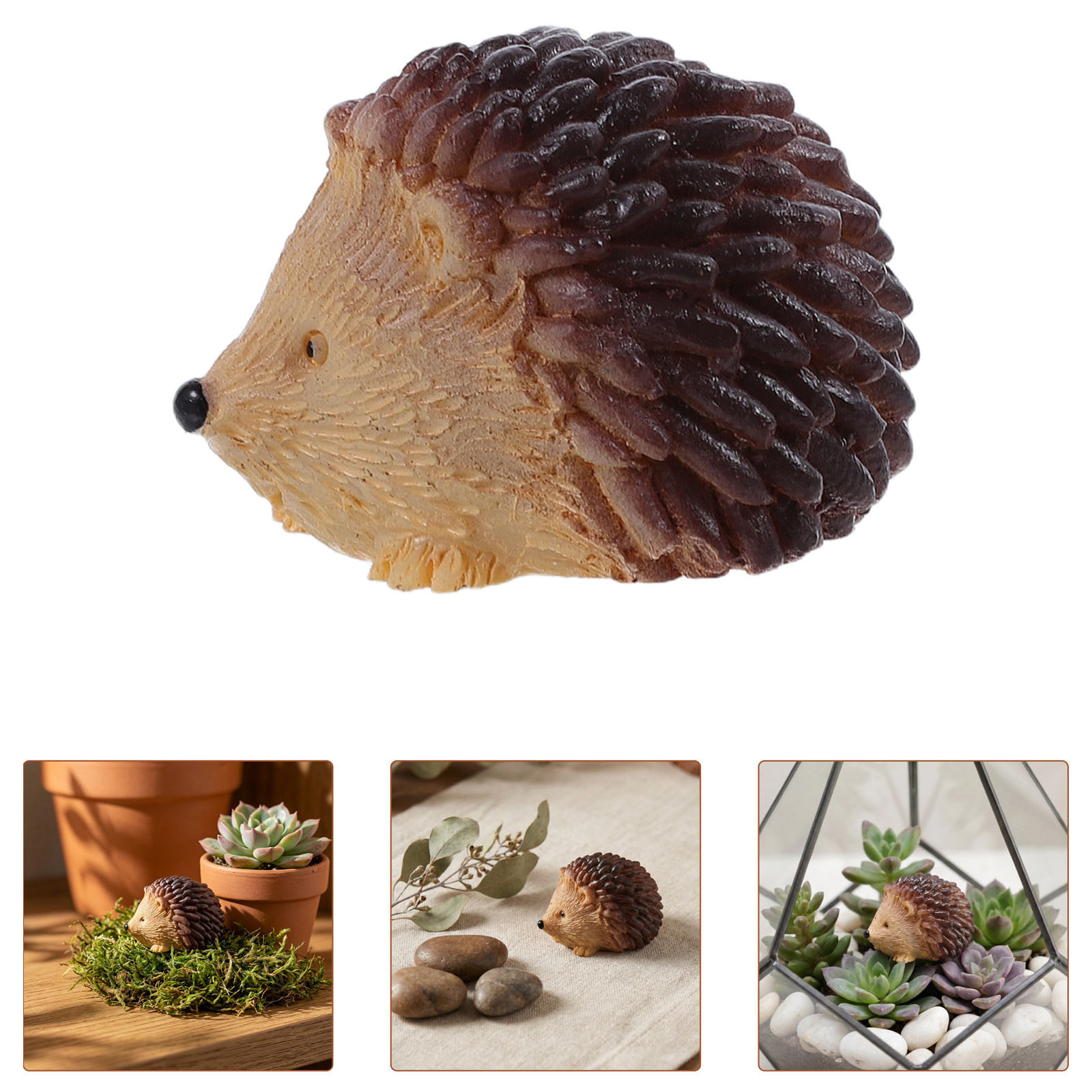 4Pcs Mini Resin Hedgehog Small - Bonsai Garden Display ulasan dan harga