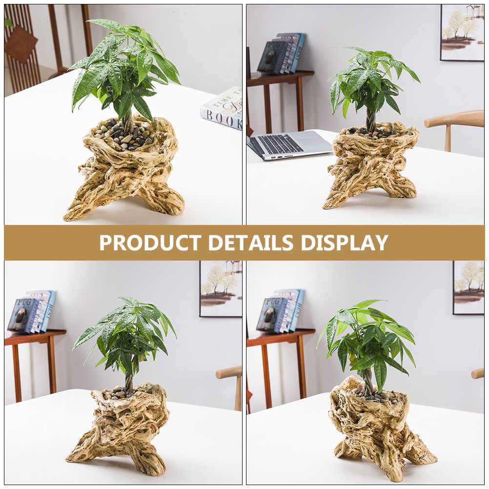 Tree Root Shaped Flower Pot De - Bonsai Garden Display ulasan dan harga