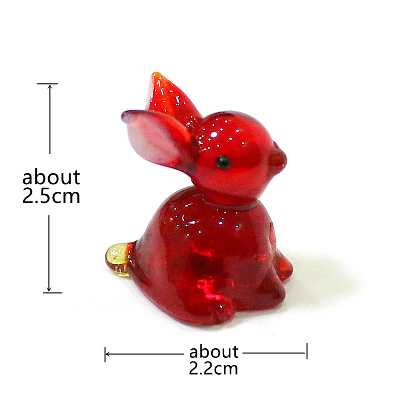 2pcs Mini Glass Bunny Figurine - Japan Bonsai Garden ulasan dan harga