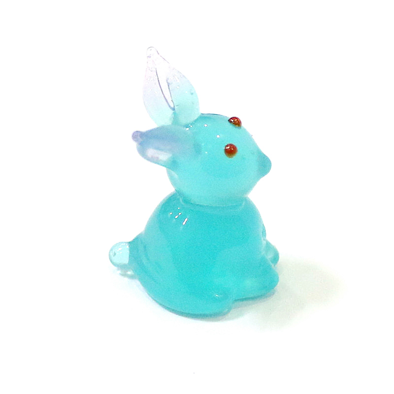 2pcs Mini Glass Bunny Figurine - Japan Bonsai Garden ulasan dan harga