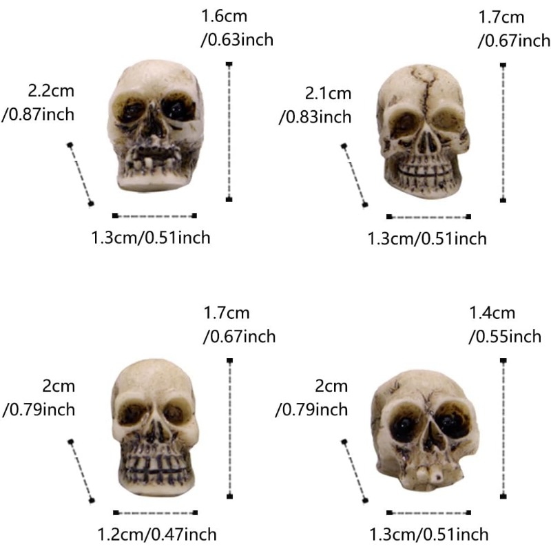 Realistic Resin Skull Figurine - Bonsai Garden Display ulasan dan harga