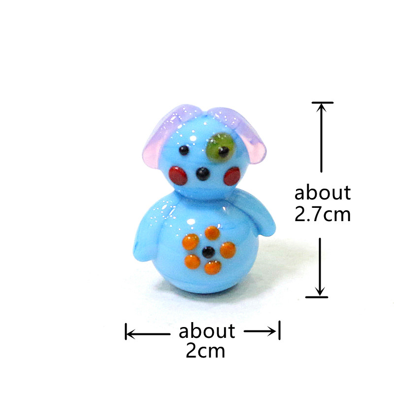 Cute Handmade Mini Glass Dog F - Japan Bonsai Garden ulasan dan harga